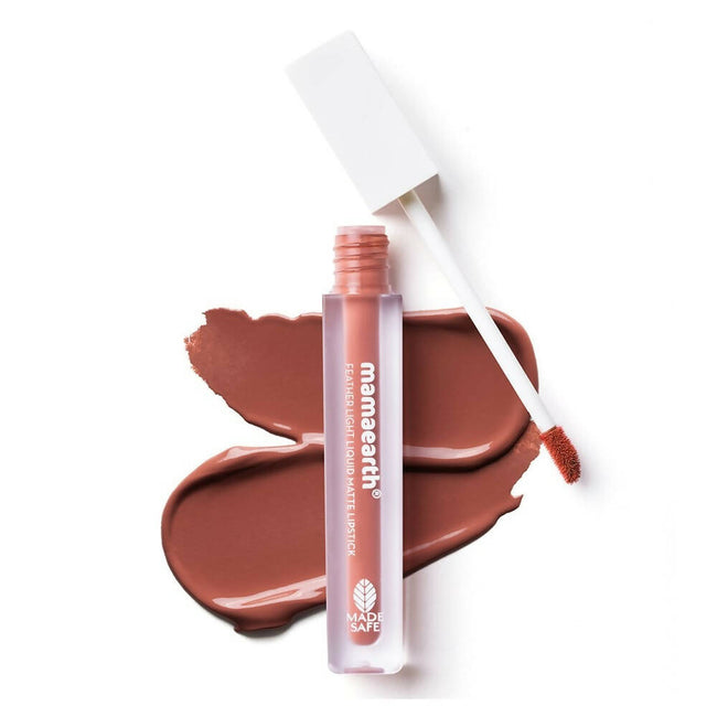 Mamaearth Feather Light Liquid Matte Lipstick - Nude Brown - Limited Time Offer Hover Image
