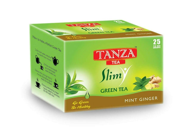 Tanza Tea Slim Green Tea Bags Mint Ginger Hover Image