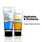 Dr. Sheth's Kesar & Kojic Acid Sunscreen & Oil-Free Moisturizer Combo - Hydrates & Fades Pigmentation