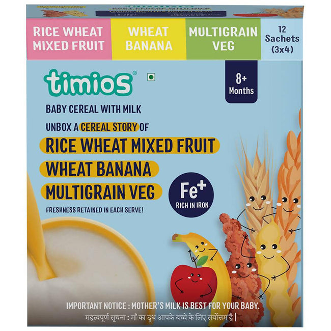Timios Assorted Organic Baby Cereal Hover Image