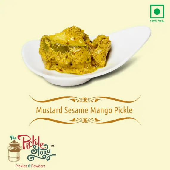 The Pickle Story Mango, Sesame & Mustard (no chilly powder) - Uppukai Pickle