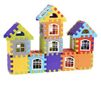 Kipa Multi Colored 120 Pieces Mega Jumbo Happy Home House Building Block with Attractive Windows and Smooth Rounded Edges Blocks Game Fun