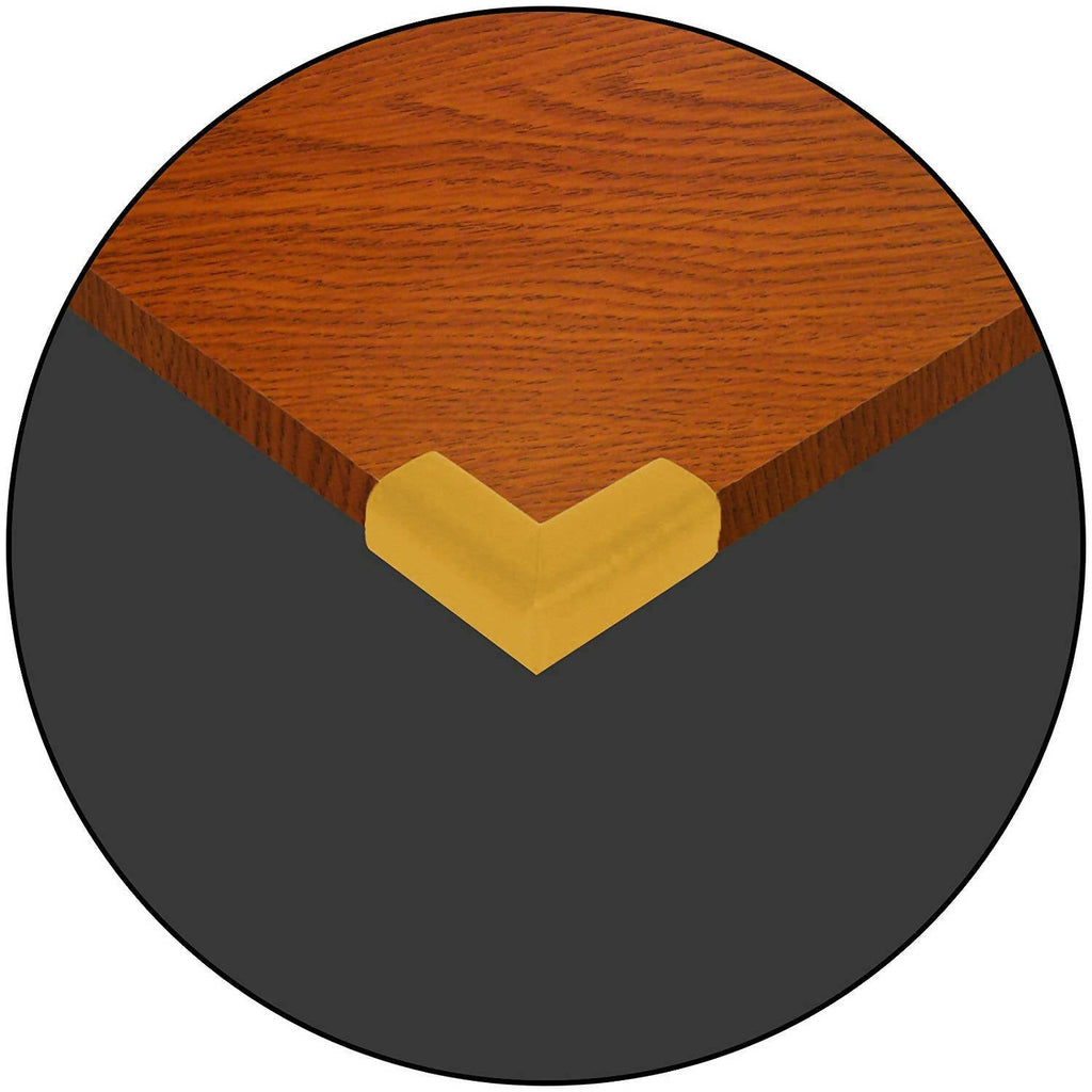 Safe-O-Kid Set of 12 Corner L Shaped Corner Guards for Kids safety- Yellow-Small