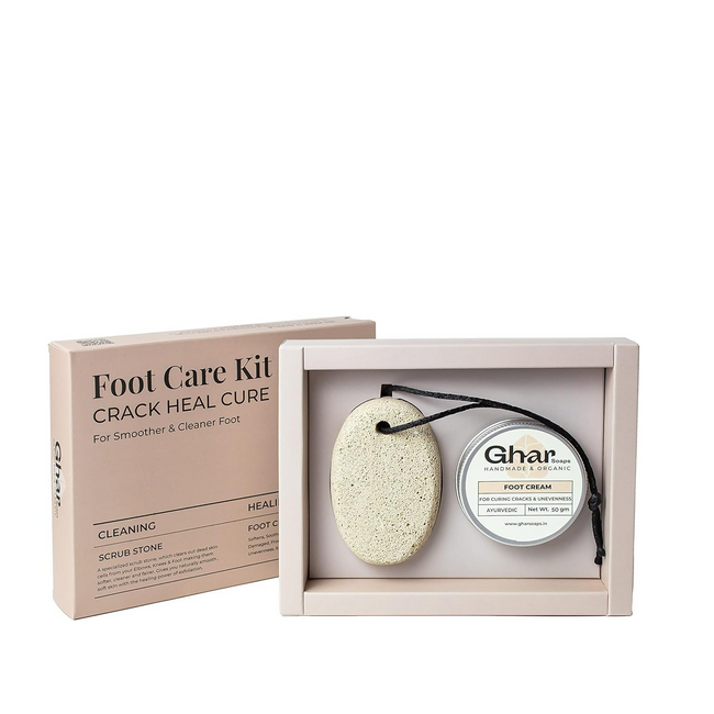 Ghar Soaps Foot Cream For Cracked Heels With Scrub Stone For Women & Men Main Image