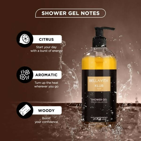 Bella Vita Luxury KLUB Man Body Wash Refreshing Shower Gel Main Image