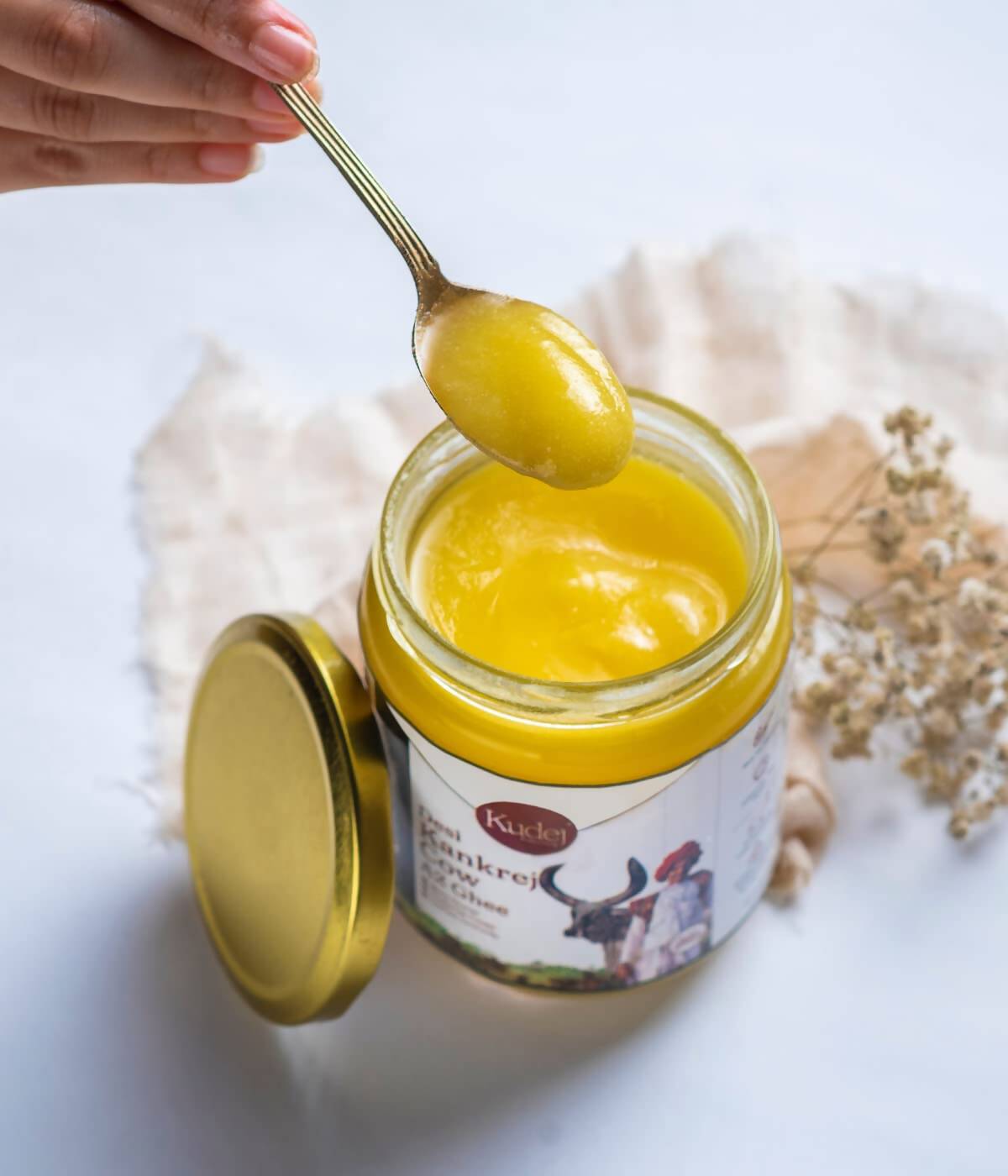Kudej Desi Kankrej Cow A2 Ghee | Premium and Organic Desi Ghee | Cultured Pure Ghee