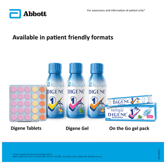 Digene Antacid Antigas Tablets For Acidity Gas & Stomach Care