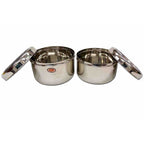 Soham Stainless Steel 2-Box Lunch Box Set -Storage Container-Kids Lunch Box Set