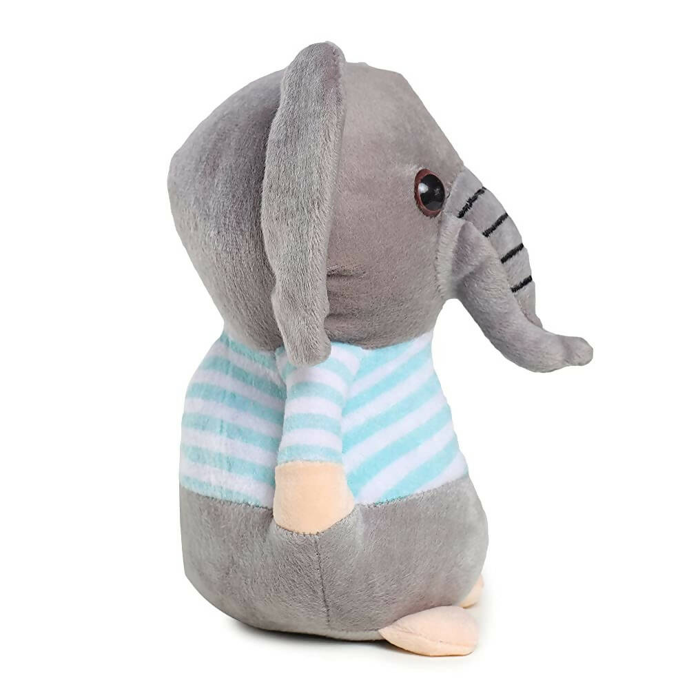 Webby Soft Animal Plush Elephant Toy 20cm-Blue