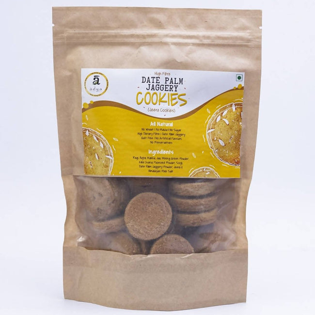 Adya Organics Date Palm Jaggery Cumin Cookies – Jeera Biscuits Hover Image
