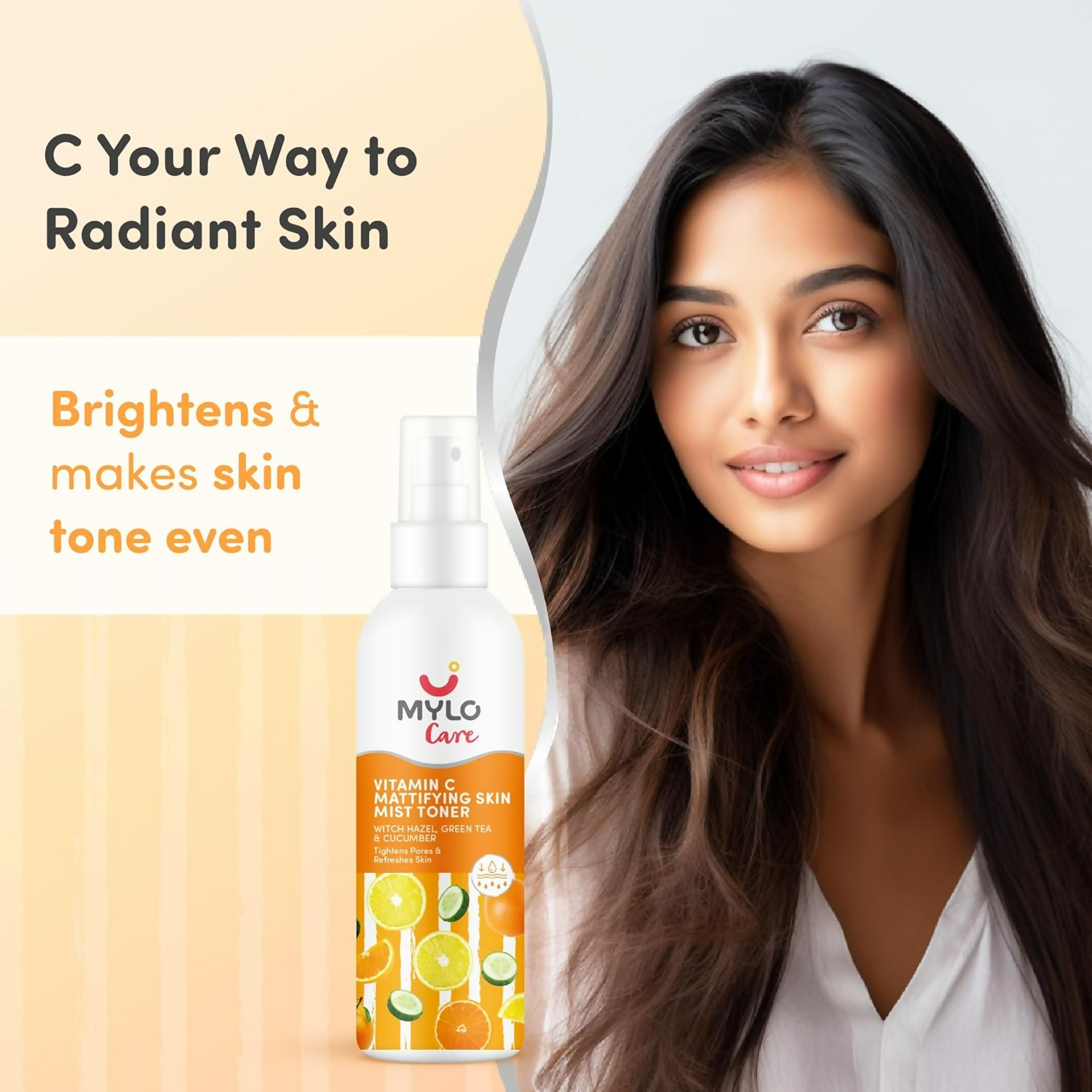 Mylo Care Vitamin C Toner with Witch Hazel Cucumber & Green Tea