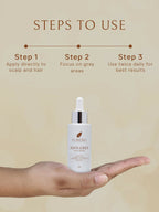 Flawora Anti-Grey Hair Serum For Reversing Grey Hair & Gold Face Serum For Brightening, Anti-Aging