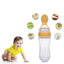 Safe-O-Kid Easy Set of 2 Squeezy Silicone Food Feeder Spoon (Soft Tip) Bottle- Yellow- 90mL