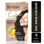 Streax Gel No Ammonia 100% Grey Coverage Hair Color - Dark Brown 3