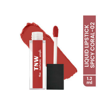 The Natural Wash Matte Velvet Longstay Liquid Mini Lipstick - 02 Spicy Coral
