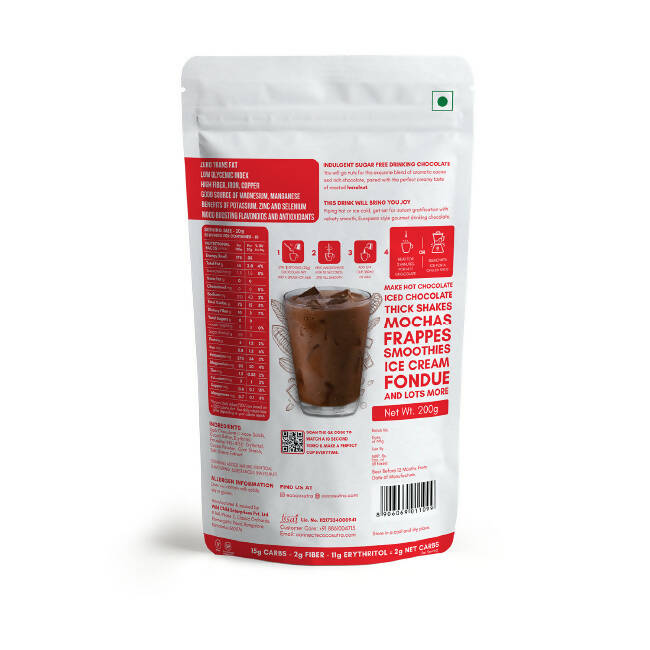 Cocosutra Lite - Hazelnut Sugar Free Drinking Chocolate Mix Main Image