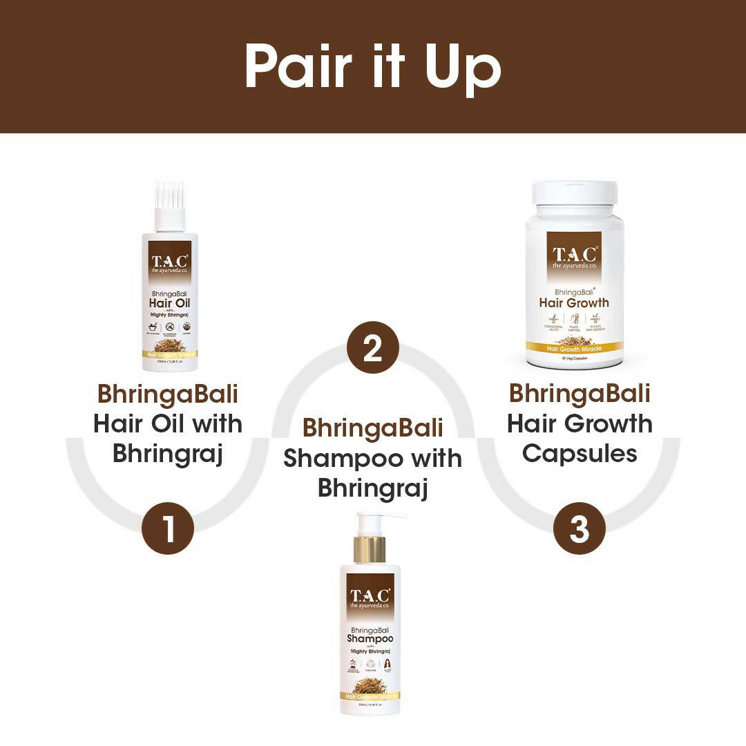 TAC - The Ayurveda Co. BhringaBali Hair Growth Veg Capsules