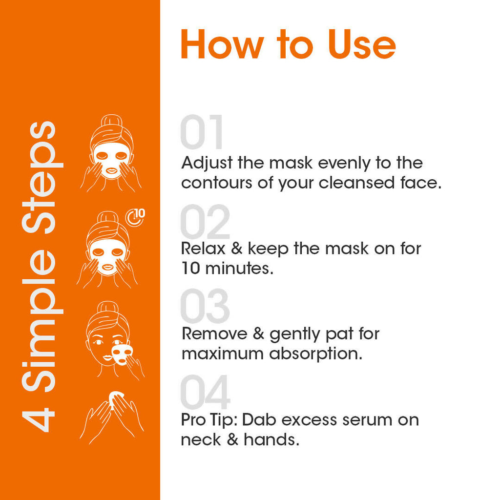 TAC - The Ayurveda Co. Vitamin C Serum Sheet Mask | Natural Skin Brightness