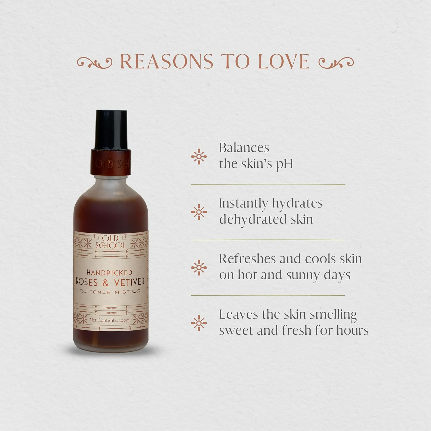 Old School Rituals Handpicked Roses & Vetiver Toner Mist