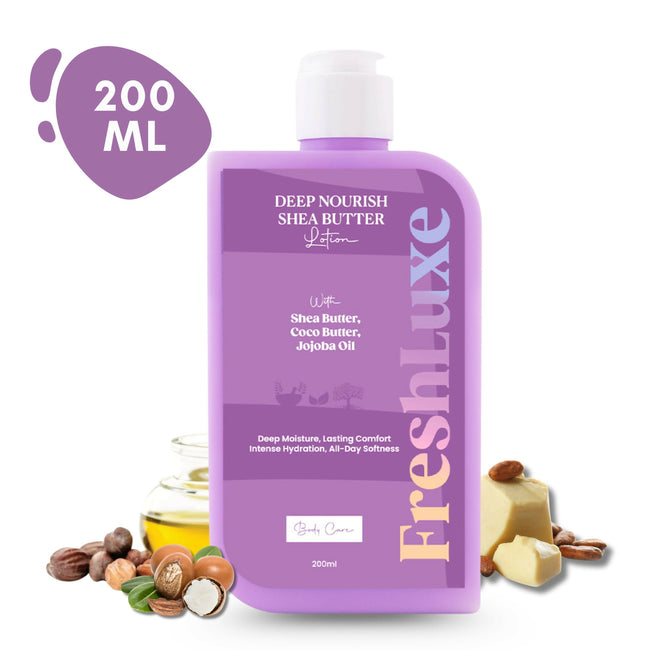 FreshLuxe Shea Butter Lotion with Coco Butter & Jojoba Oil For Deep Moisturization Main Image