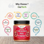 OurHerb Natural & Organic Pomegranate Peel Powder For Skin Care & Hair Care