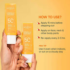 Dot & Key Vitamin C + E Face Sunscreen SPF 50 PA+++ For Glowing Skin, 100% No White Cast