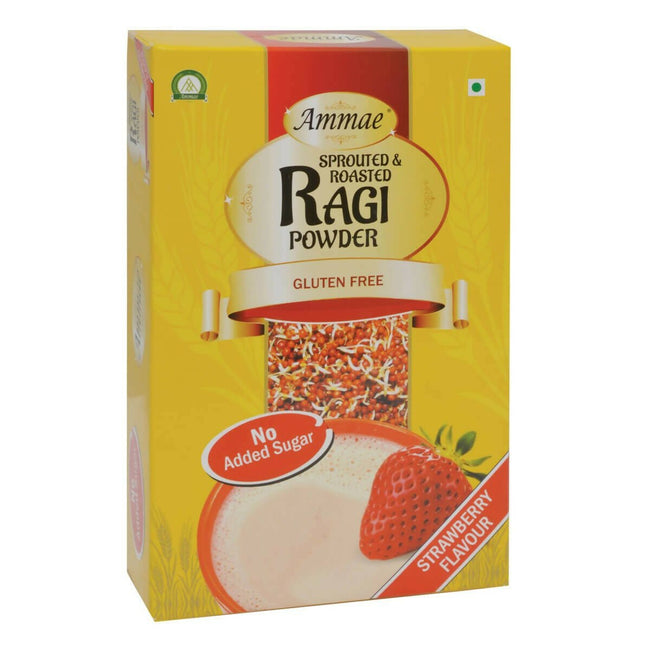 Ammae Sprouted and Roasted Ragi Powder - Strawberry Hover Image