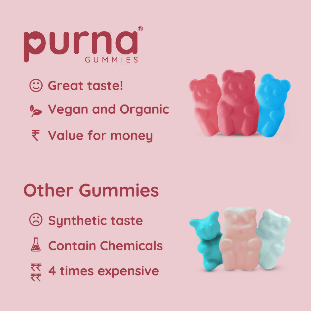 Purna Rosemary Oil Gummies - Rose