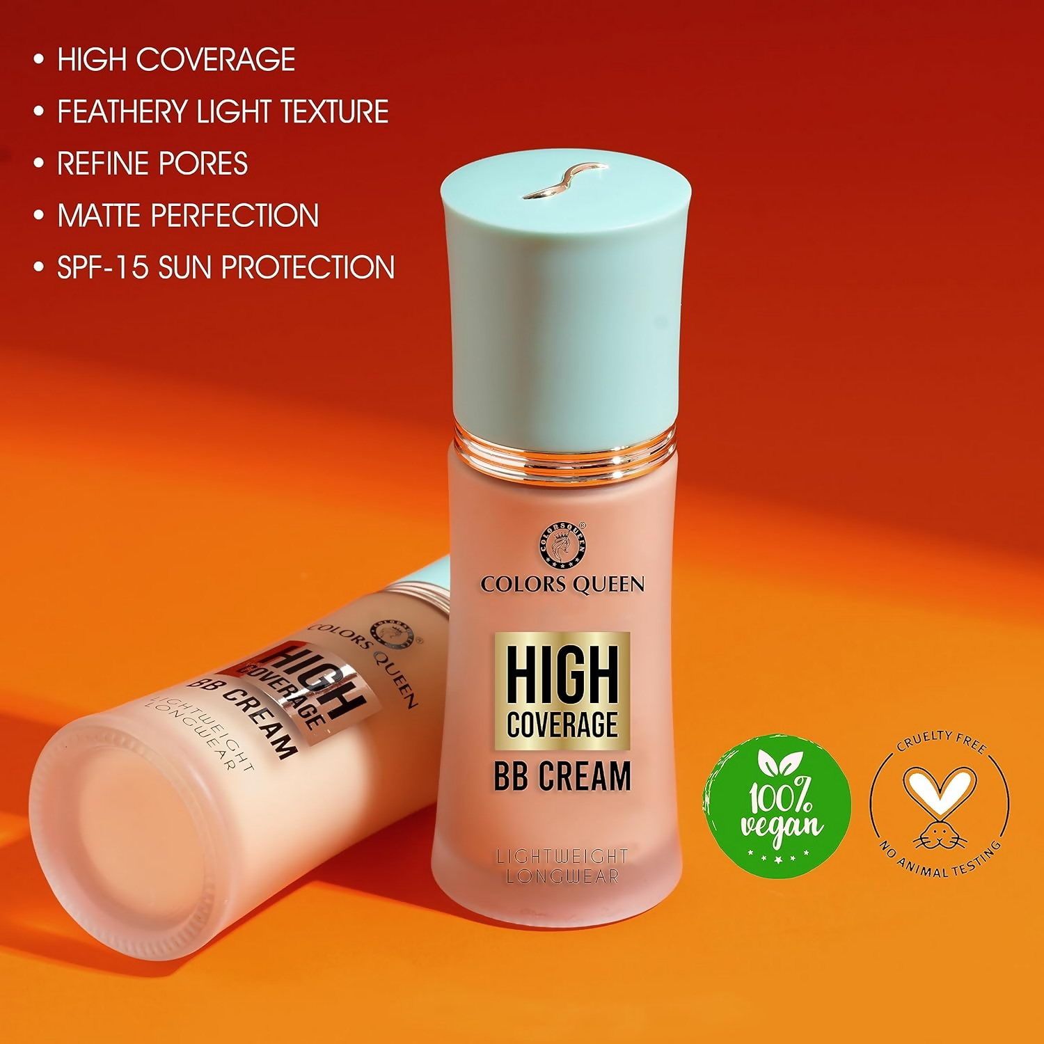 Colors Queen High Coverage BB Cream Foundation - White Ivory