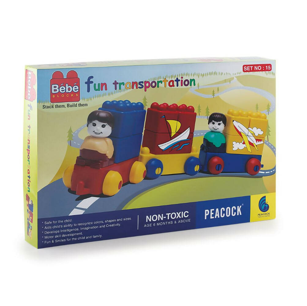 Peacock Learning & Educational Building Interlocking Blocks Set For Kids- Bebe Set no 15