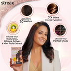 Streax Gel No Ammonia 100% Grey Coverage Hair Color - Natural Black