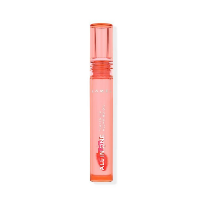 Lamel All In One Lip Tinted Plumping Oil - 401 Peachy Main Image
