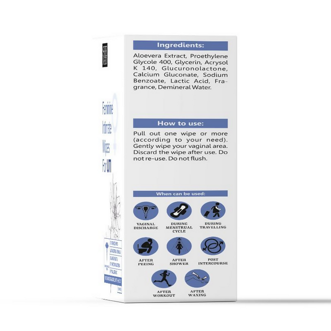 SheNeed Feminine Intimate Wipes for UTI Main Image