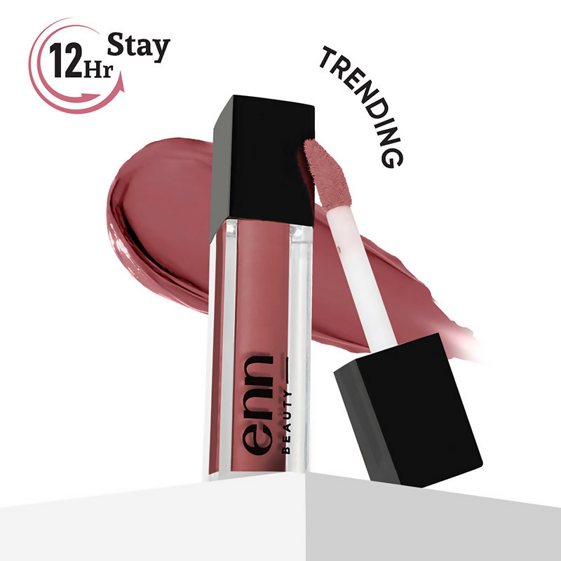 Enn Long-Lasting Liquid Lipstick With Ghee - Full Coverage & Transferproof - Mocha Martini