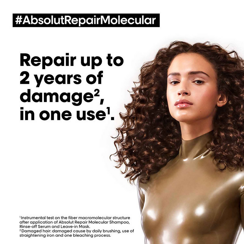 L'Oreal Professionnel Absolut Repair Molecular Shampoo & Rinse-Off Serum For Damaged Hair