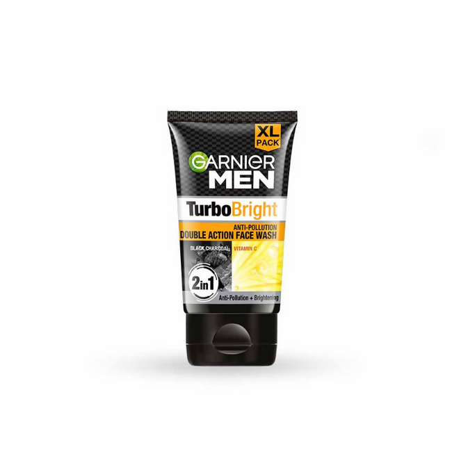 Garnier Men Turbo Bright Anti-Pollution Double Action Face Wash Hover Image
