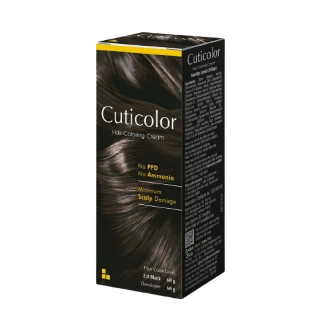 Cuticolor Hair Color Cream - Black Hover Image