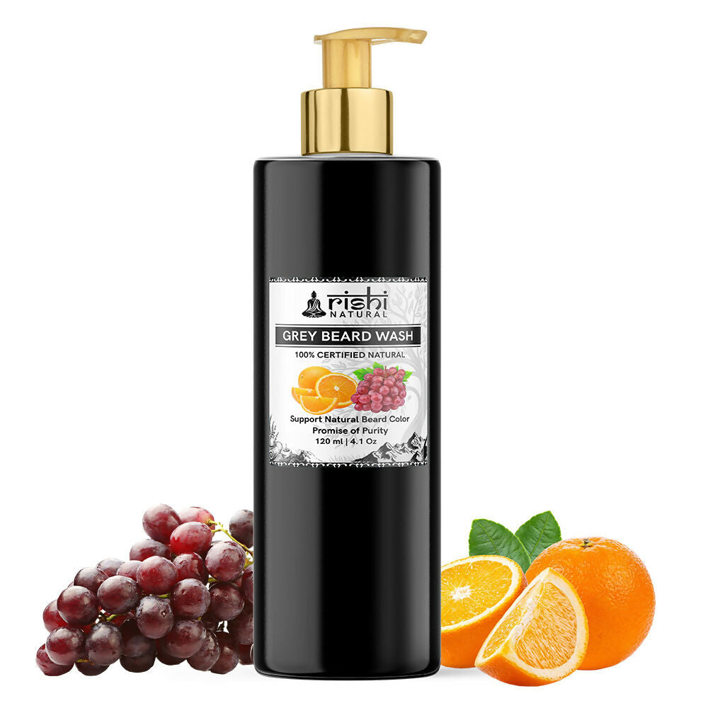 Rishi Natural Anti Grey Beard Wash Restore Natural Beard Color