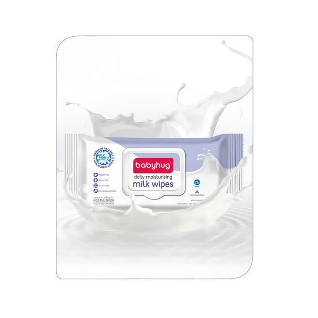 Babyhug Water Daily Moisturising Milk Baby Wet Wipes Main Image