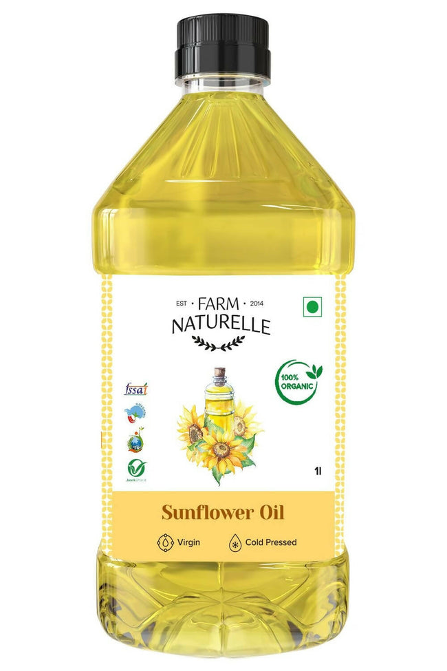 Farm Naturelle Organic Virgin Cold Pressed Sunflower Oil Hover Image