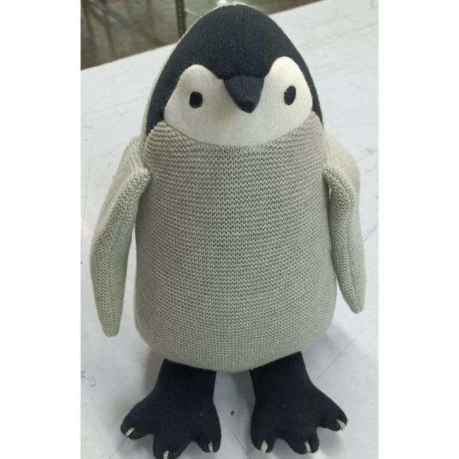 Nesta Toys Penguin Plush Toy For Kids – Snuggly Knitted Cotton Soft Toy Hover Image