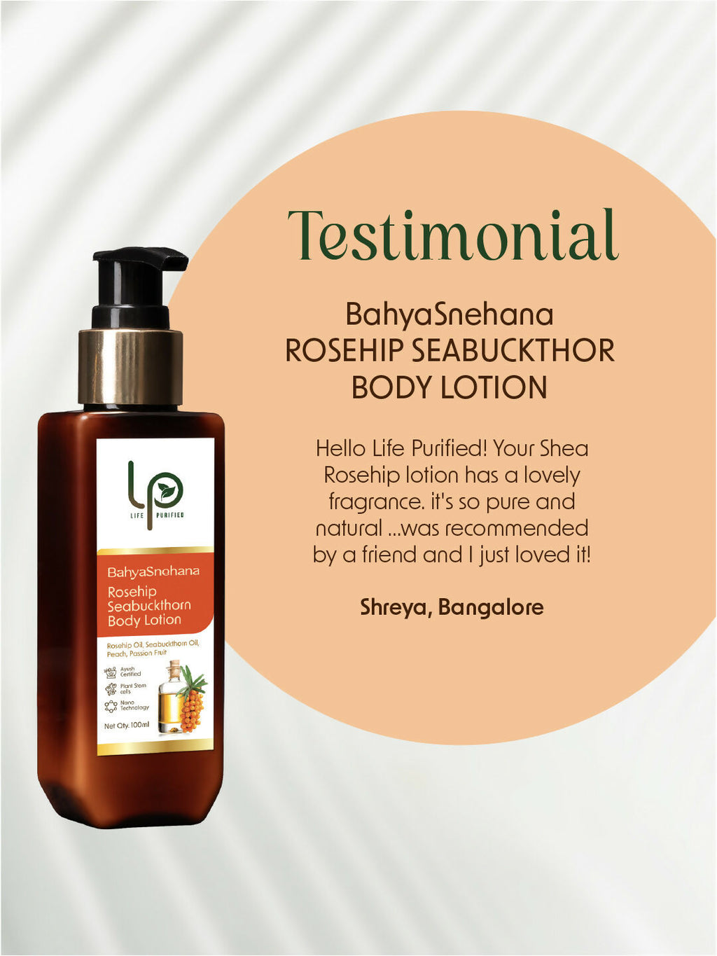 Life Purified Bahyasnehana Rosehip Seabuckthorn - Body Lotion
