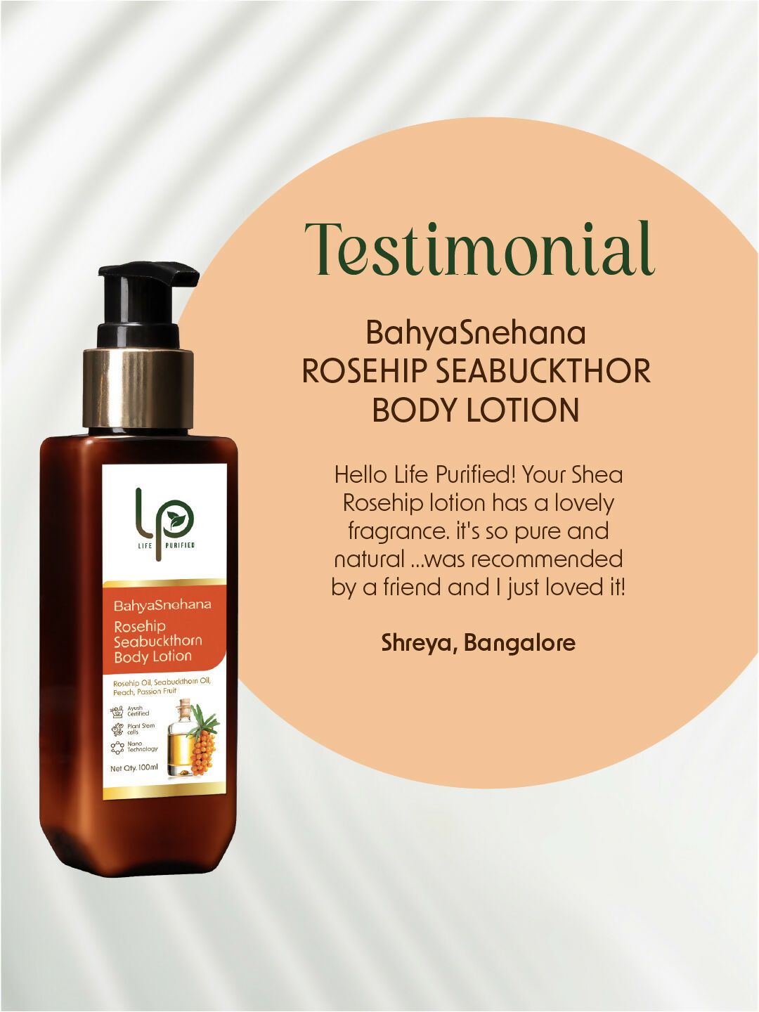 Life Purified Bahyasnehana Rosehip Seabuckthorn - Body Lotion