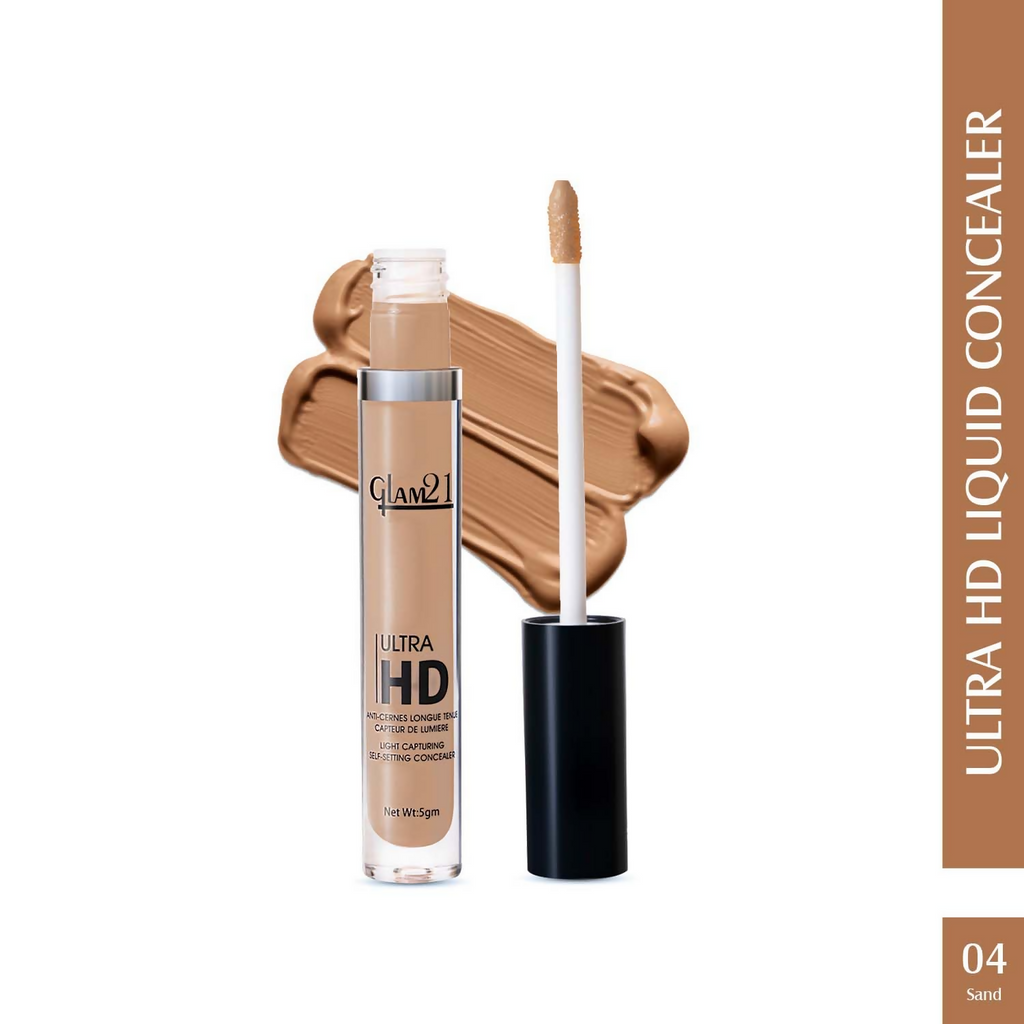 Glam21 Ultra HD Liquid Concealer for HD Finish - Sand