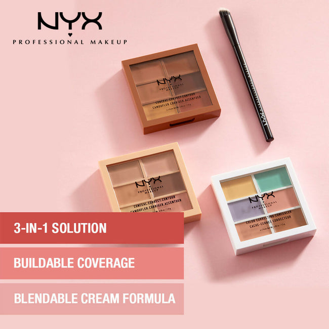 NYX Professional Makeup Conceal, Correct, Contour Palette - Color Correcting Concealer Main Image