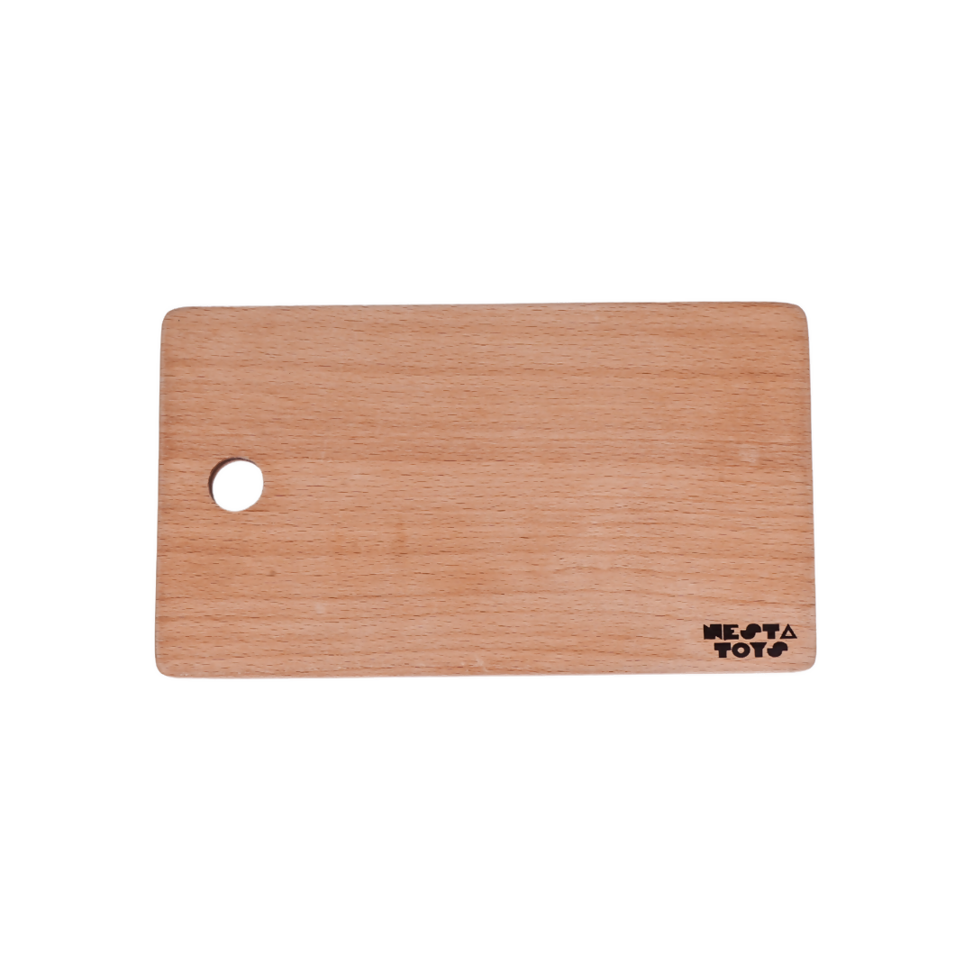 Nesta Toys Montessori Chopping Board & Knife for Babies & Toddlers, Safe Cutting Tool for Kids, Kitchen Pretend Play Toys