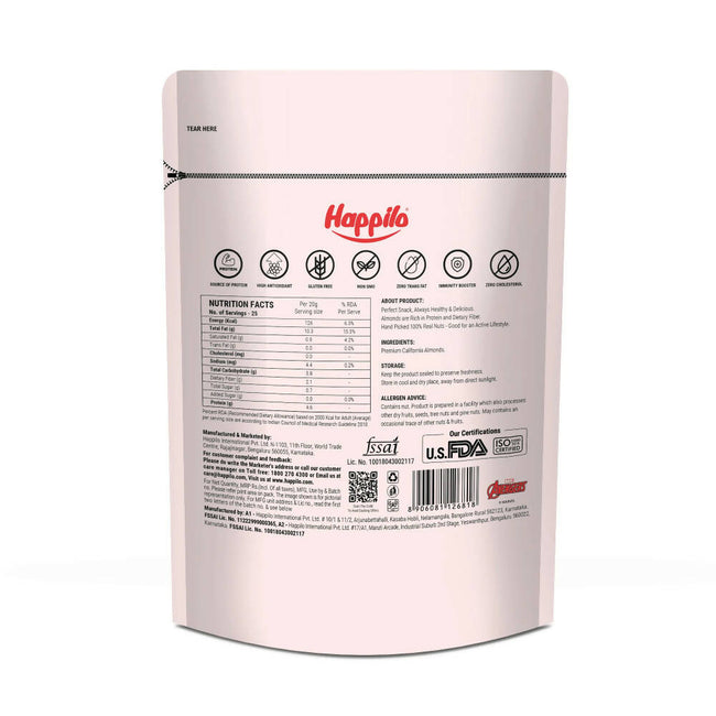 Happilo Marvel Iron Man Edition California Natural Almonds Main Image