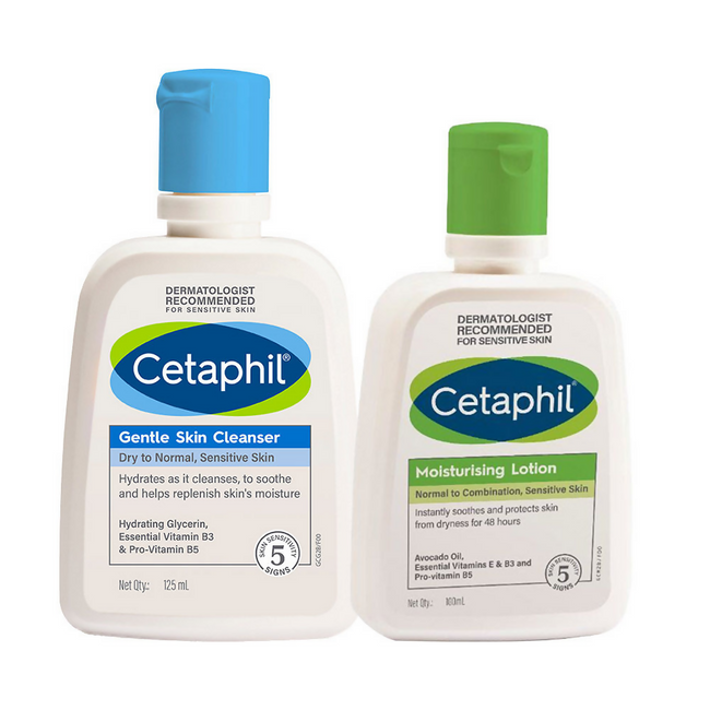 Cetaphil Cleansing + Hydrating Regime Combo Hover Image