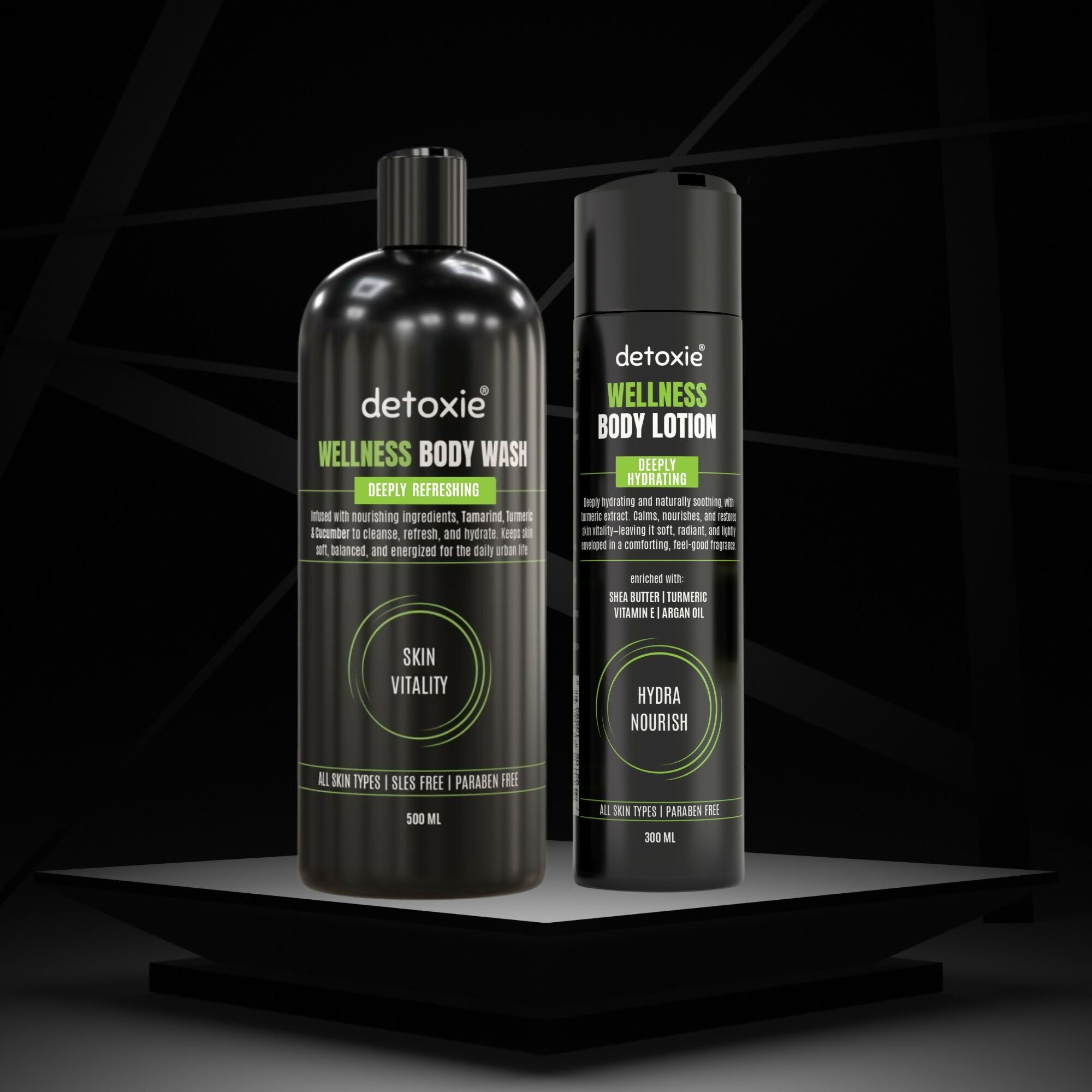 Detoxie Body Wash & Body Lotion Combo - Wellness