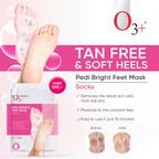 Professional O3+ Pedi Bright Foot Socks Cream Mask